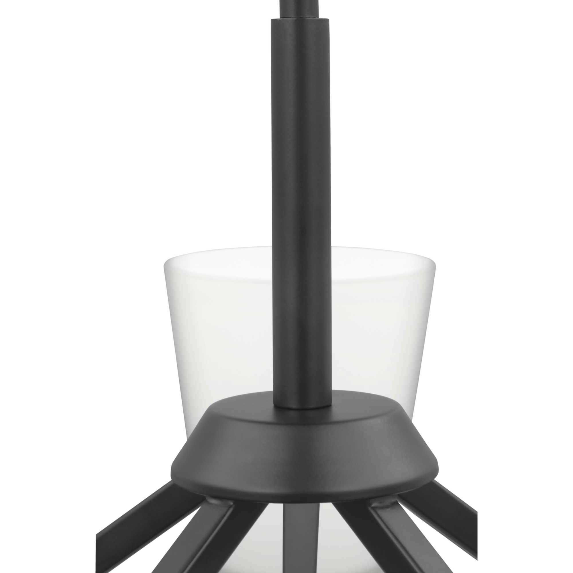 Vertex 5 Light 22.5 inch Matte Black Chandelier Ceiling Light