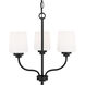 Windom 3 Light 18 inch Midnight Black Chandelier Ceiling Light