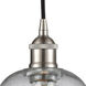 Edison Belfast LED 6 inch Brushed Satin Nickel Mini Pendant Ceiling Light