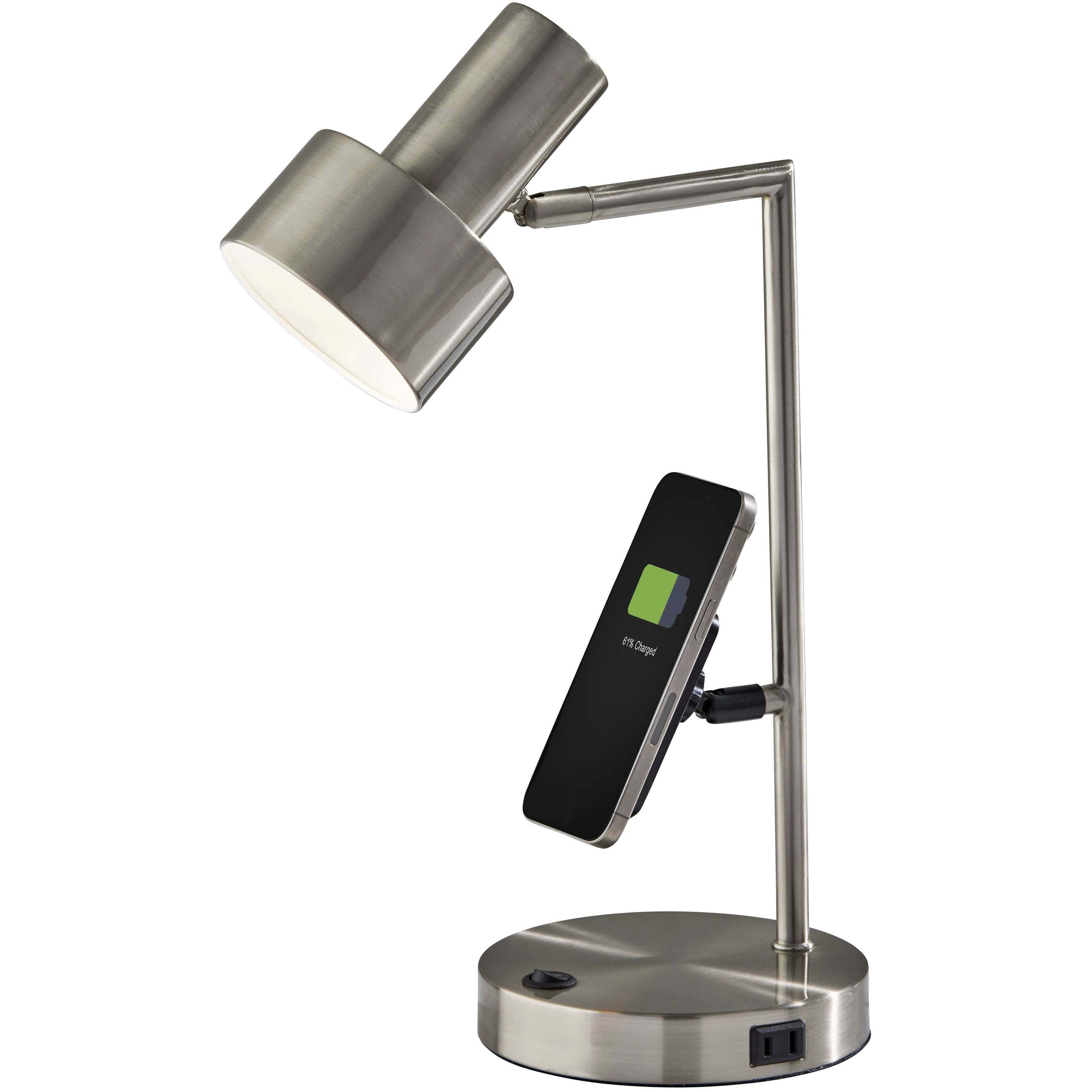 Rowe 19 inch 60.00 watt Brushed Steel Supercharger Desk Lamp Portable Light