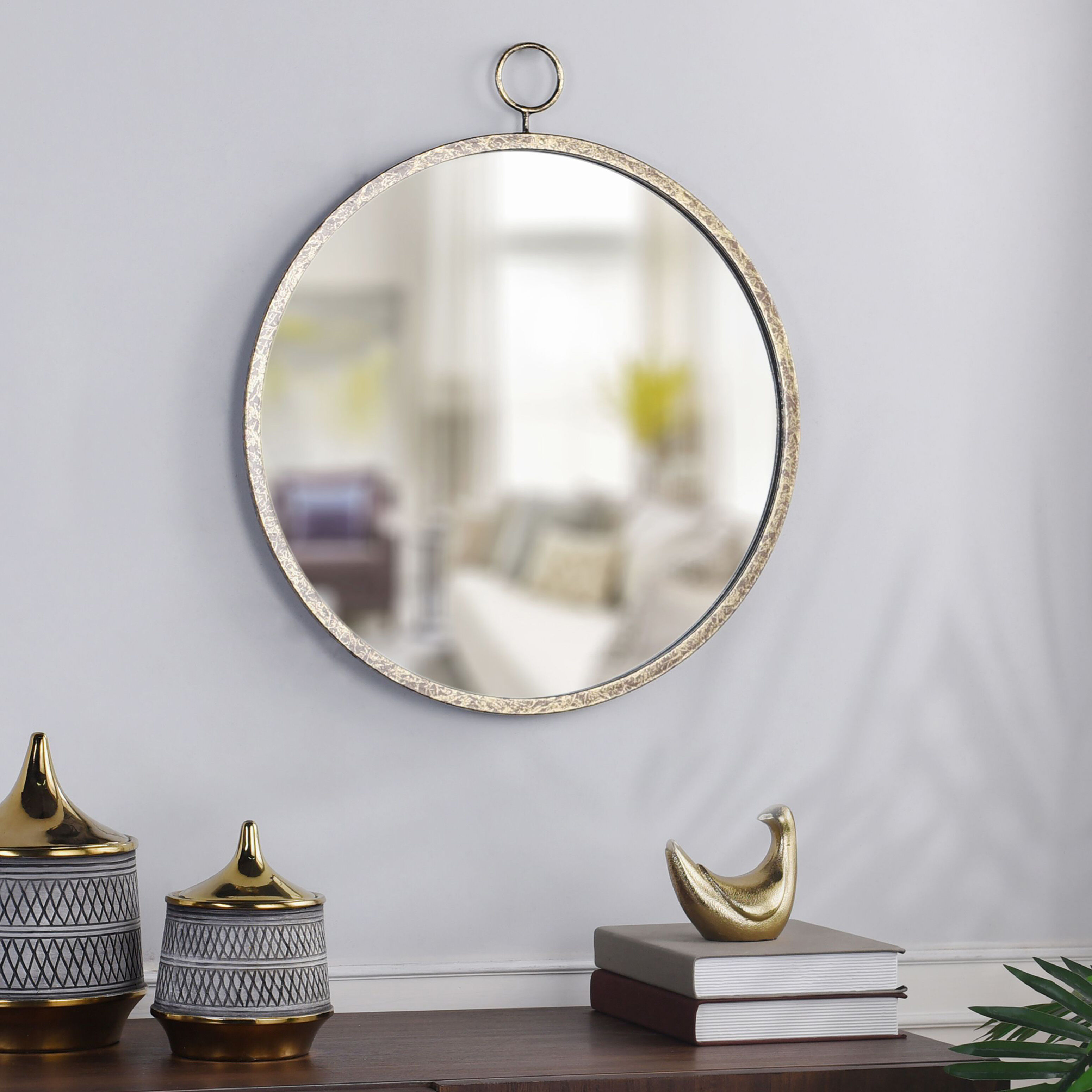 Haile 20 X 17 inch Antique Gold, Clear Mirror