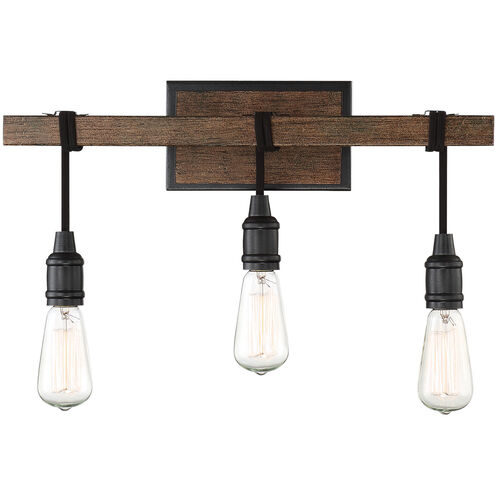 Burgess 3 Light 20 inch Durango Bathroom Vanity Light Wall Light