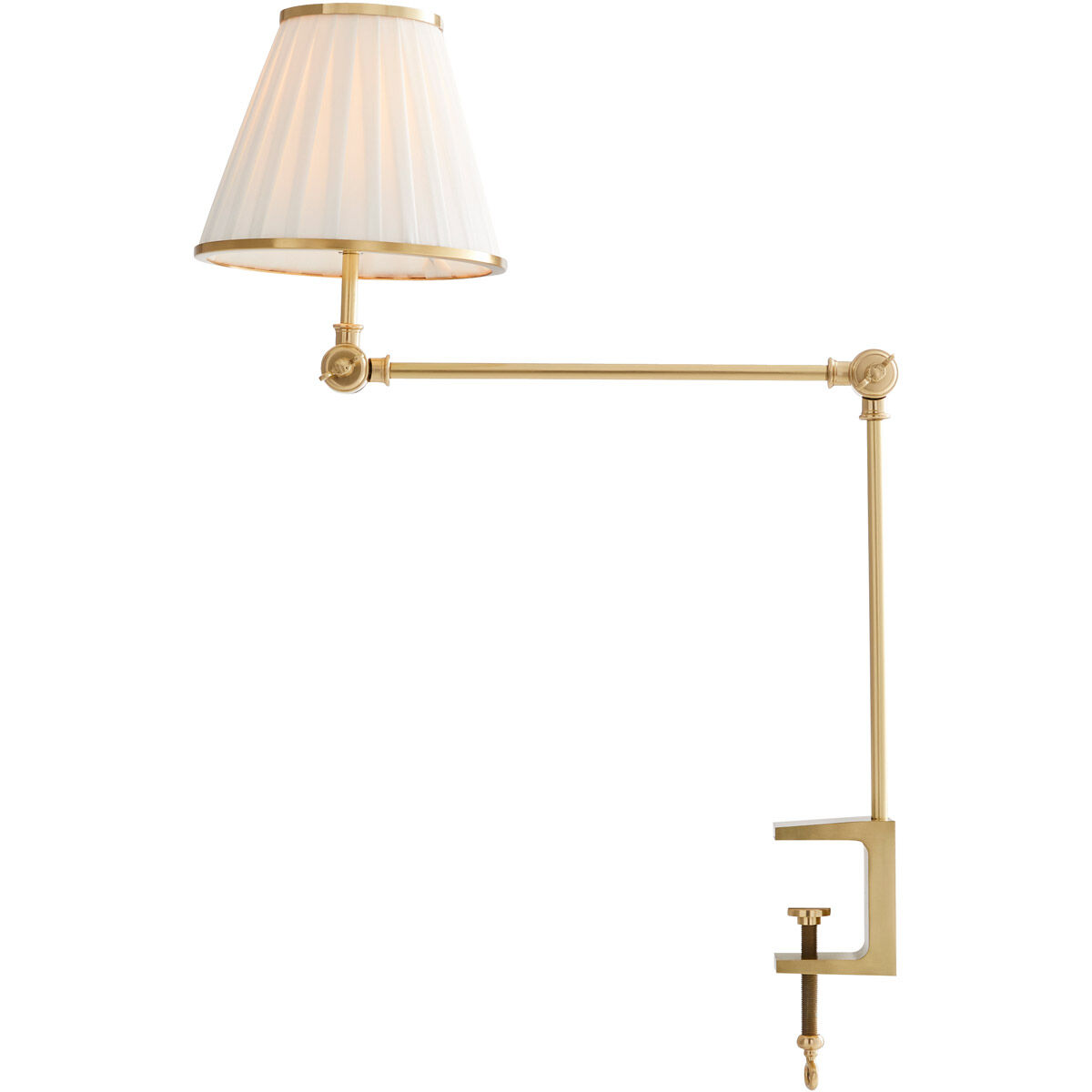 Tilt & Clamp 17 inch 40 watt Antique Brass Lamp Portable Light