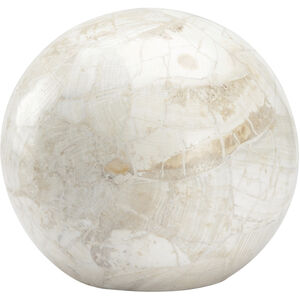Neva White/Cream Ball Decorative Object, Small