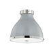Painted No. 3 2 Light 12.5 inch Polished Nickel/Parma Gray Combo Flush Mount Ceiling Light