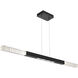 Axis LED 48.1 inch Matte Black Linear Pendant Ceiling Light in 2700K LED, Single Small Moda