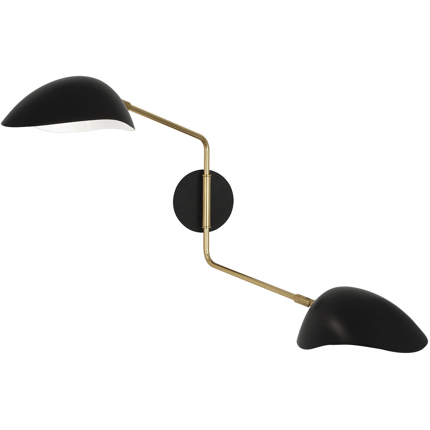 Rico Espinet Racer 2 Light 48 inch Modern Brass Wall Sconce Wall Light in Matte Black