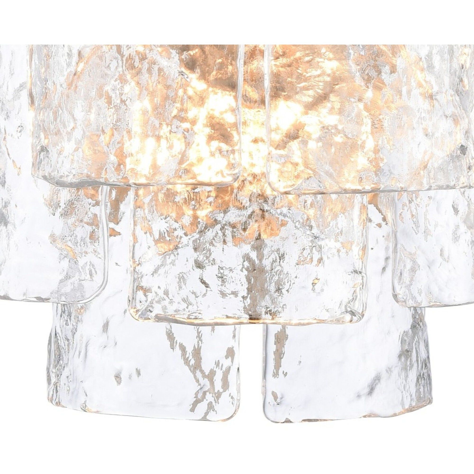 Fire and Ice Sconce Wall Light in Clear Glass