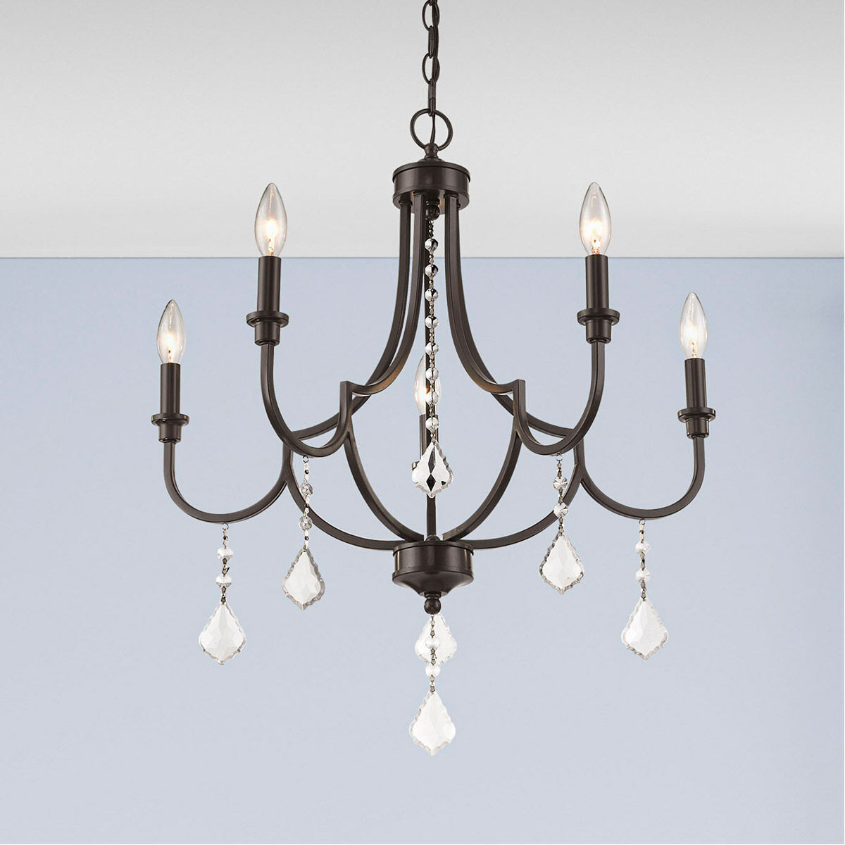 Glendale 5 Light 25 inch English Bronze Chandelier Ceiling Light