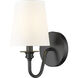 Gianna 1 Light 5.5 inch Matte Black Wall Sconce Wall Light