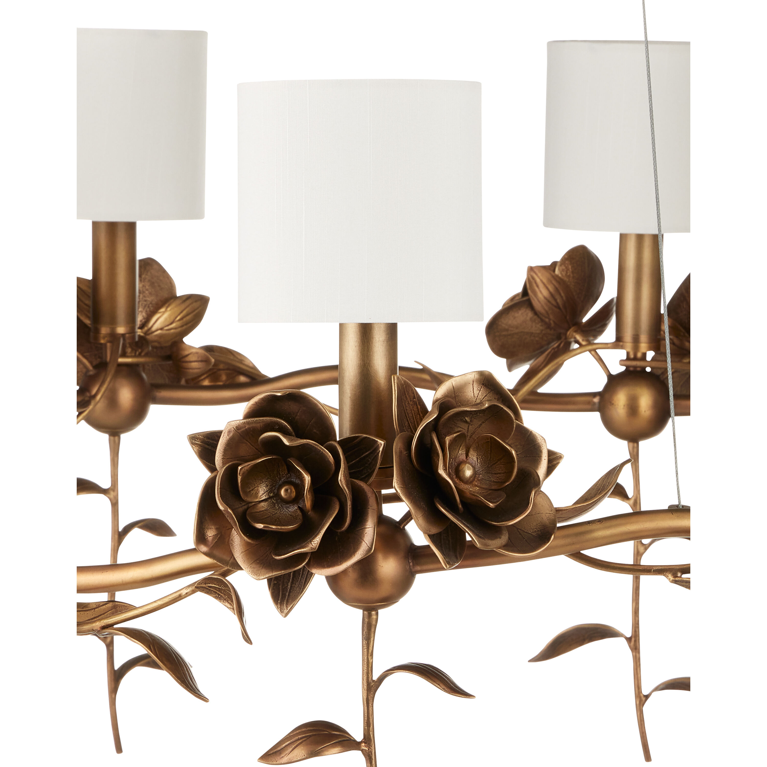 Rosabel 8 Light 35 inch Antique Brass Chandelier Ceiling Light