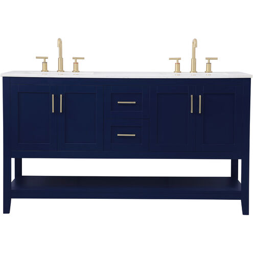 Aubrey 60 X 22 X 34 inch Blue Vanity Sink Set