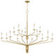 Alexander 15 Light 55 inch Brushed Gold Chandelier Ceiling Light