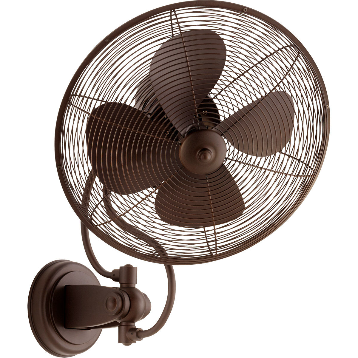 Piazza 22.25 inch Oiled Bronze Outdoor Wall Fan