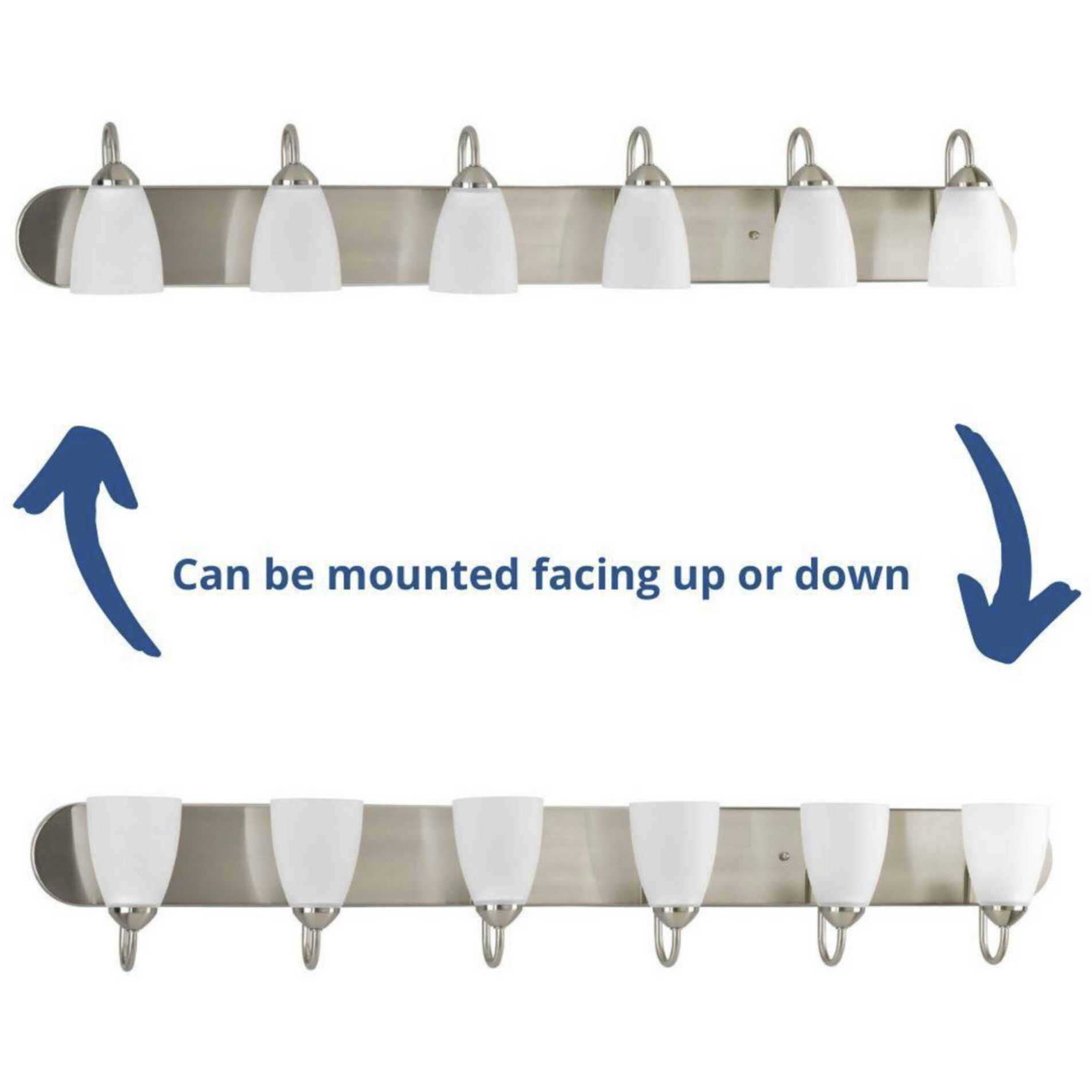 Gather 6 Light 48 inch Brushed Nickel Bath Vanity Wall Light