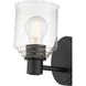 Vessair 1 Light 5 inch Matte Black Wall Sconce Wall Light