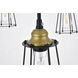 Auspice 3 Light 16 inch Brass and Black Pendant Ceiling Light