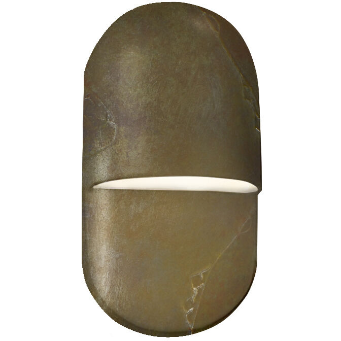 Ambiance Collection - Capsule LED 10 inch Tierra Red Slate Outdoor Wall Sconce, Form+Finish+Function
