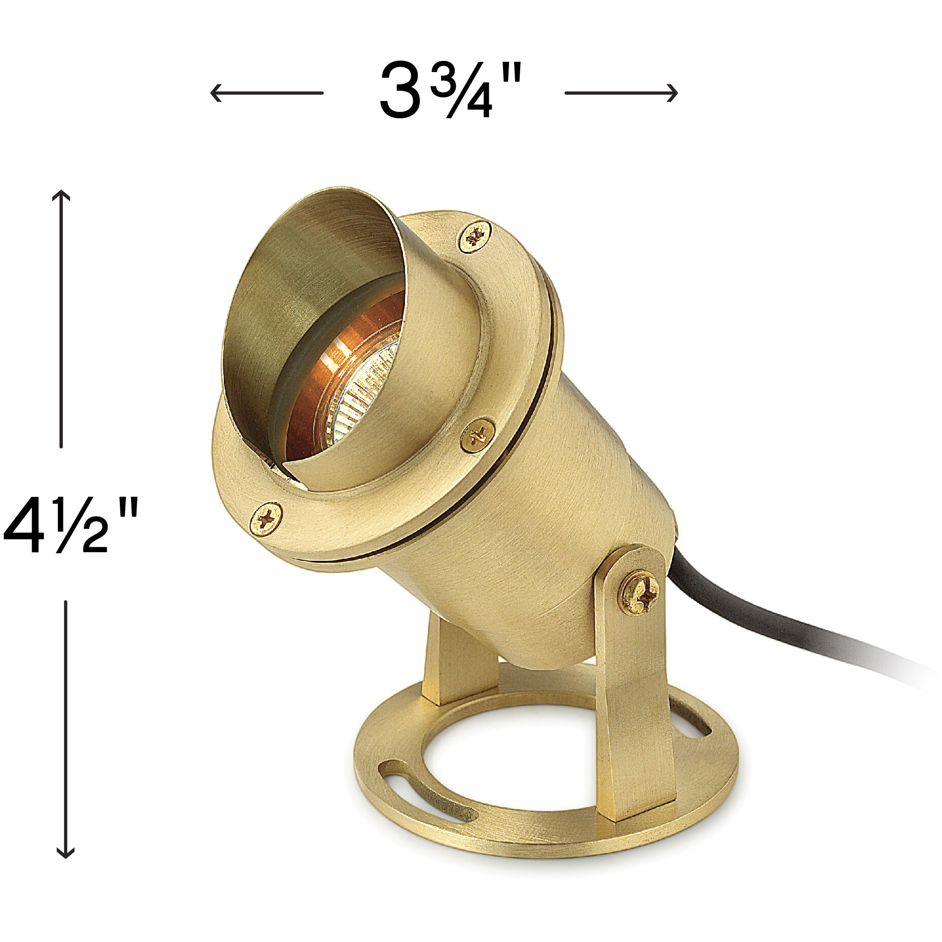 Submersible 12v 8.00 watt Brass Landscape Pond Light, Coastal