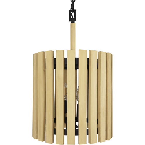 Suratto 2 Light 12 inch Matte Black Pendant Ceiling Light