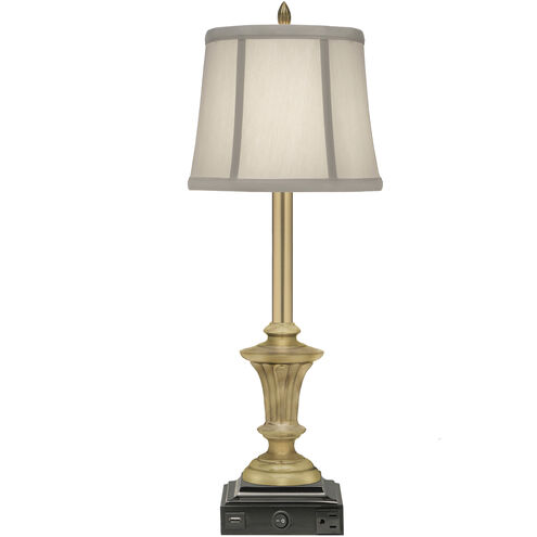 Ellie 27 inch Artisan Brass Buffet Lamp Portable Light