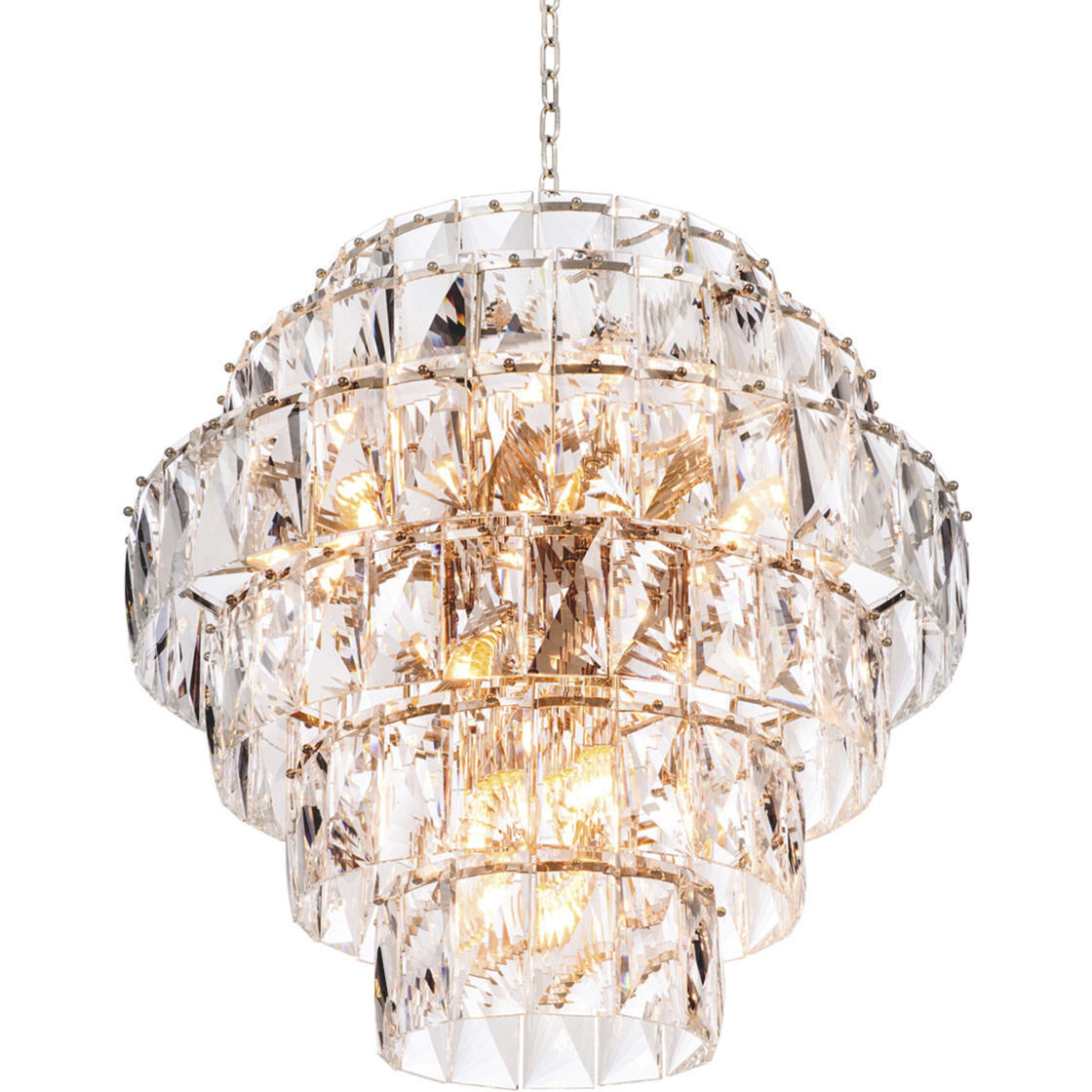 Amazone 26 Light 31.5 inch Nickel Chandelier Ceiling Light in Crystal Glass, Large