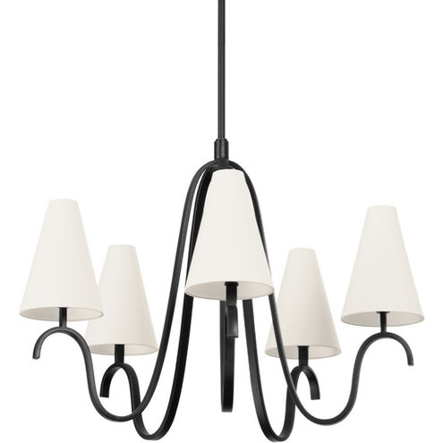 Melor 5 Light 40.5 inch Forged Iron Chandelier Ceiling Light
