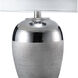 Two Tone 23.8 inch 60 watt Silver and White Table Lamp Portable Light