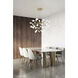 Hydragea Bloom LED 35.38 inch Gold Pendant Ceiling Light