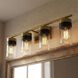 Brickell 4 Light 30 inch Warm Brass Bathroom Vanity Light Wall Light