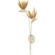 Paradiso 2 Light 16.5 inch Contemporary Silver Leaf Wall Sconce Wall Light, Left