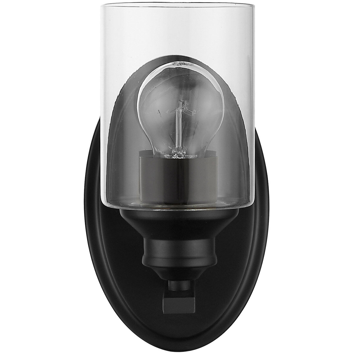 Gemma 1 Light 5 inch Matte Black Sconce Wall Light