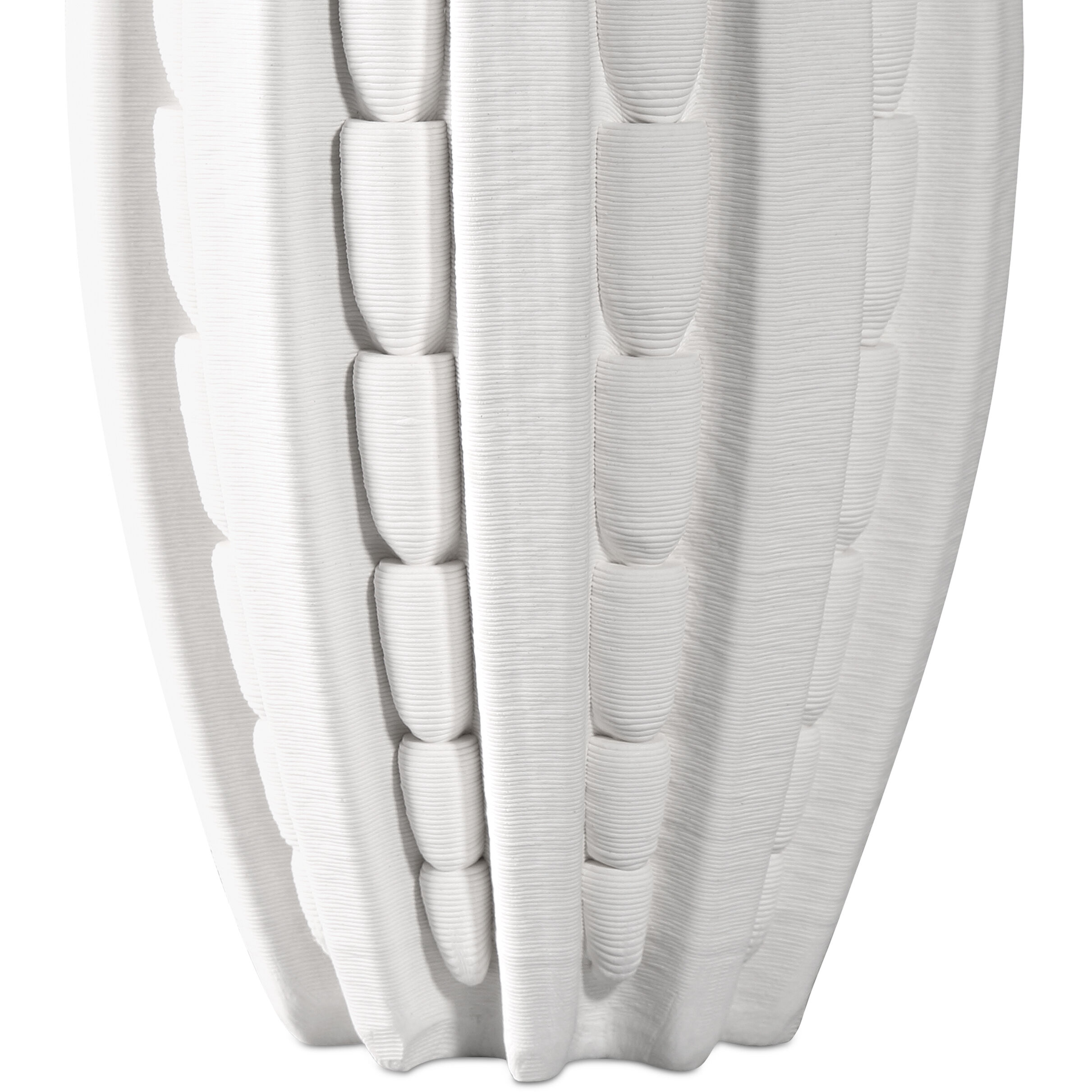 Fluted 10.5 X 7.75 inch Vase, Medium