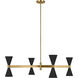 AERIN Albertine 8 Light 32 inch Midnight Black Chandelier Ceiling Light