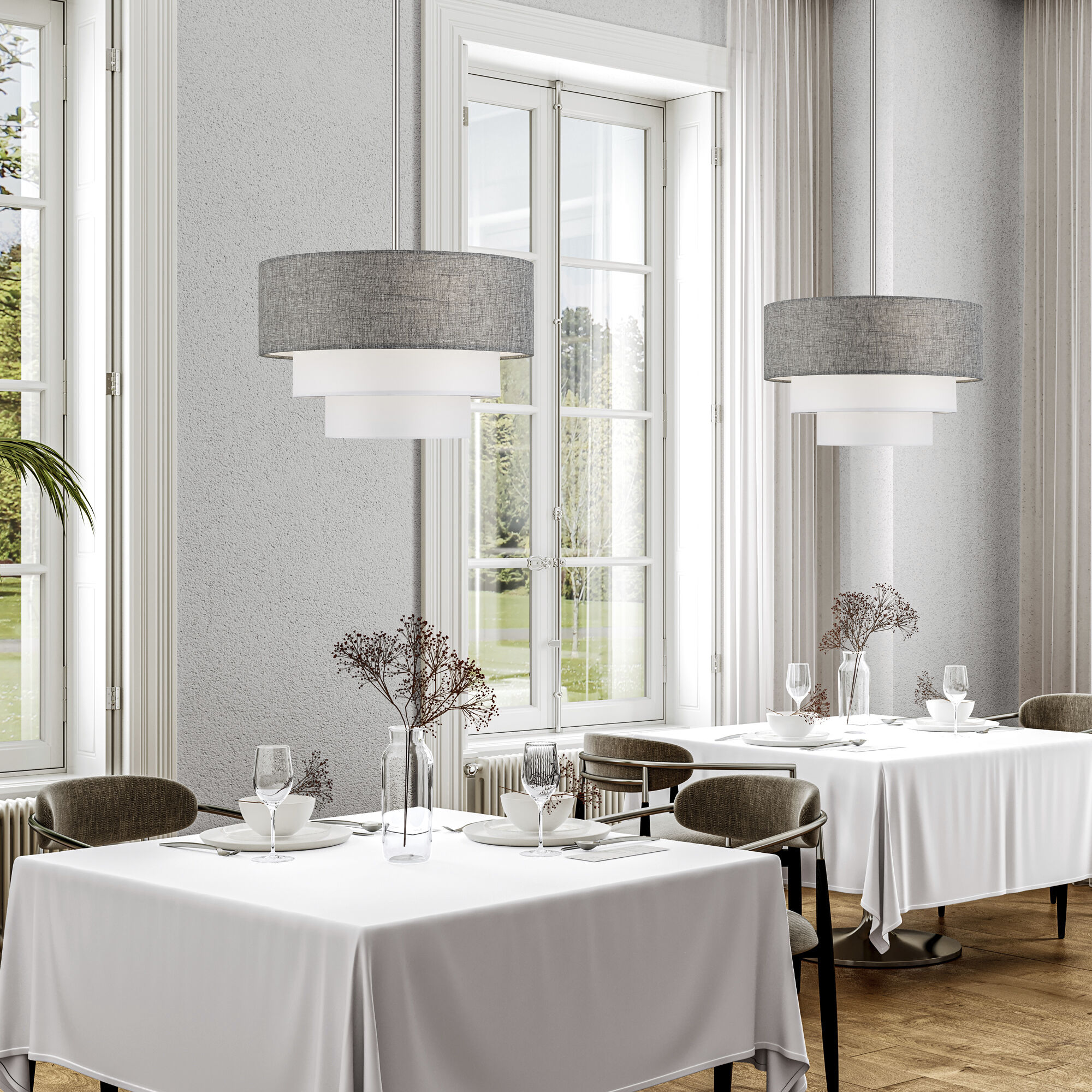 Brookmeade 3 Light 18 inch Brushed Nickel Pendant Chandelier Ceiling Light