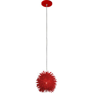 Urchin 1 Light 6 inch Super Red Mini Pendant Ceiling Light