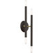Soho 4 Light 5 inch Bronze with Antique Brass Accents ADA Sconce Wall Light