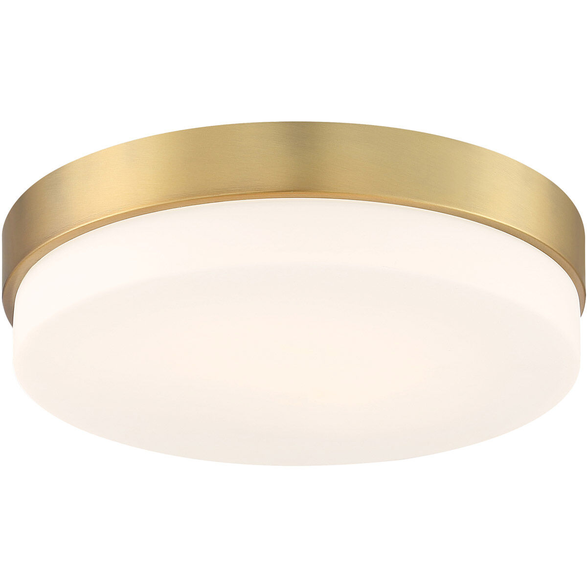 Roma LED 11 inch Antique Brushed Brass Flush Mount Ceiling Light