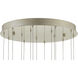 Giro 15 Light 21 inch Painted Silver/Nickel/Blue Multi-Drop Pendant Ceiling Light