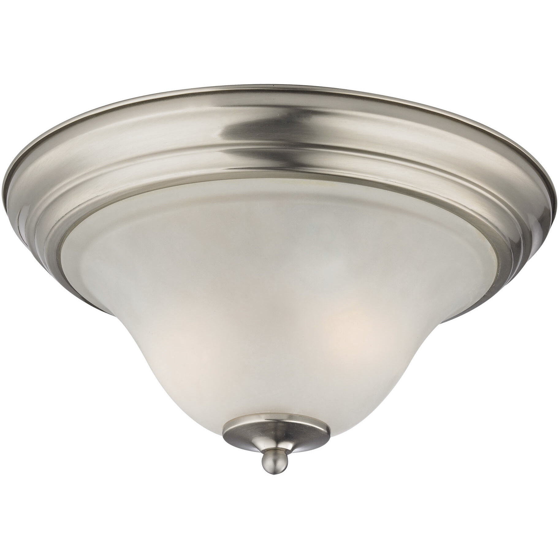 Kingston 2 Light 13 inch Brushed Nickel Flush Mount Ceiling Light
