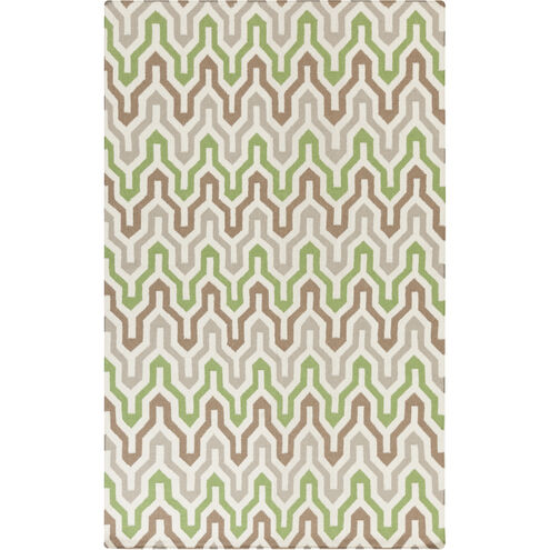 Fallon 66 X 42 inch Dark Green, Ivory, Camel Rug