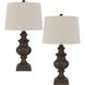 Hertford 29.75 inch 150.00 watt Rustic Oak Table Lamp Portable Light, Urn Style