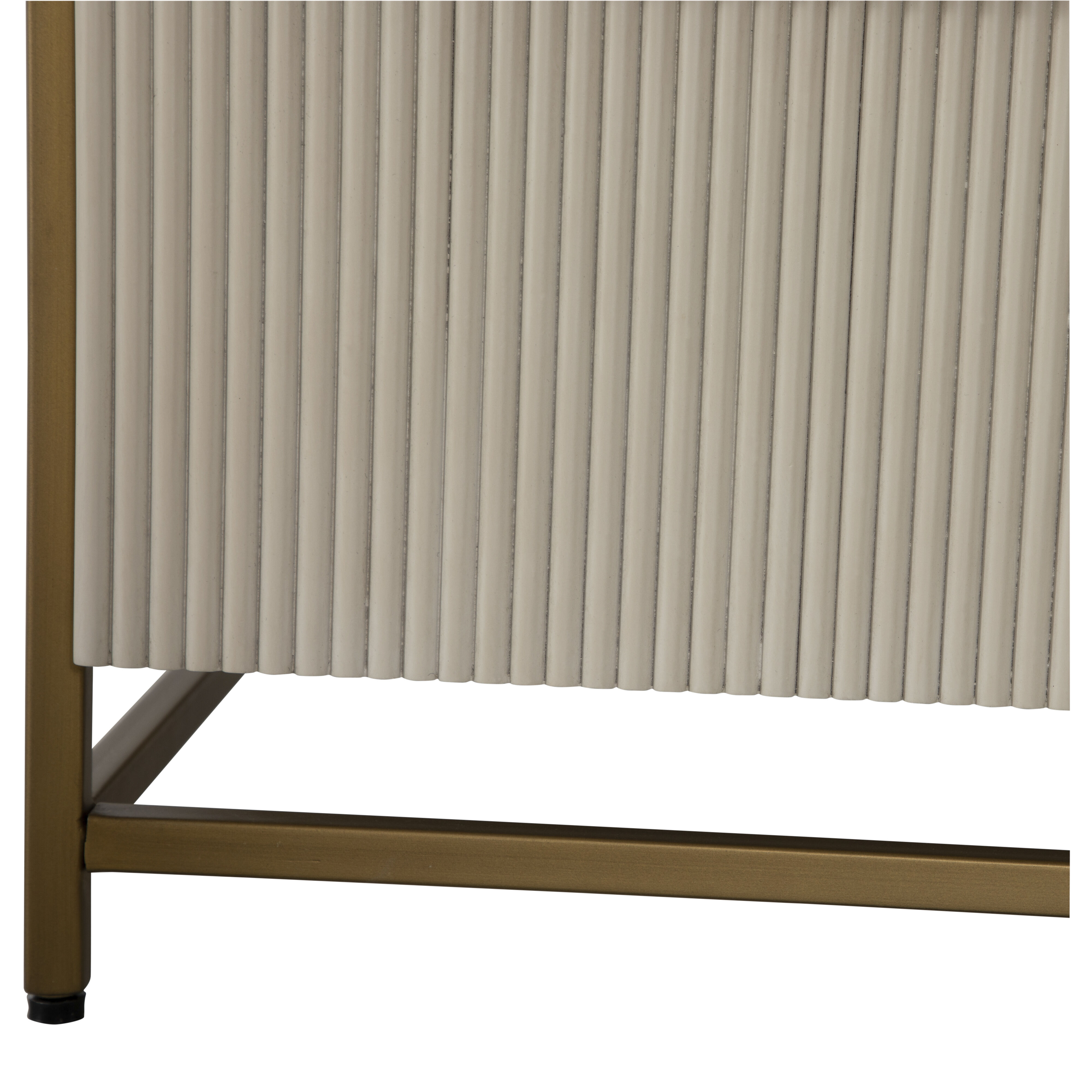 Rowen 66 X 25 inch Sesame White and Brushed Brass Desk