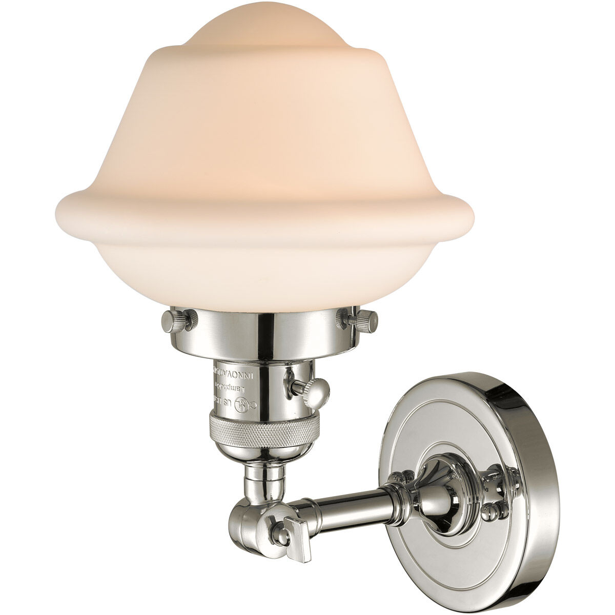 Franklin Restoration Small Oxford LED 7.5 inch Polished Nickel Sconce Wall Light, Franklin Restoration