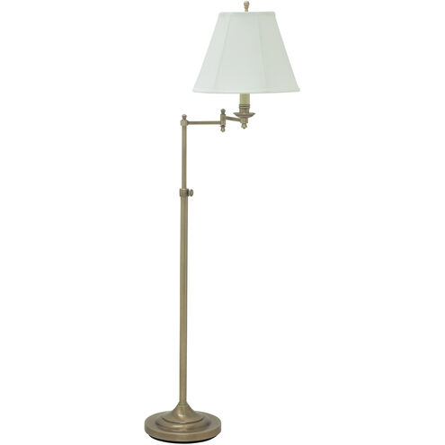 Club 45 inch 100 watt Antique Brass Floor Lamp Portable Light