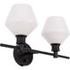 Rochester 2 Light 19 inch Black Wall sconce Wall Light