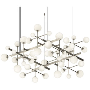 Nebula LED 61 inch Satin Nickel Chandelier Ceiling Light