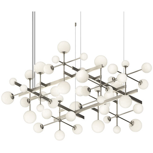 Nebula LED 61 inch Satin Nickel Chandelier Ceiling Light