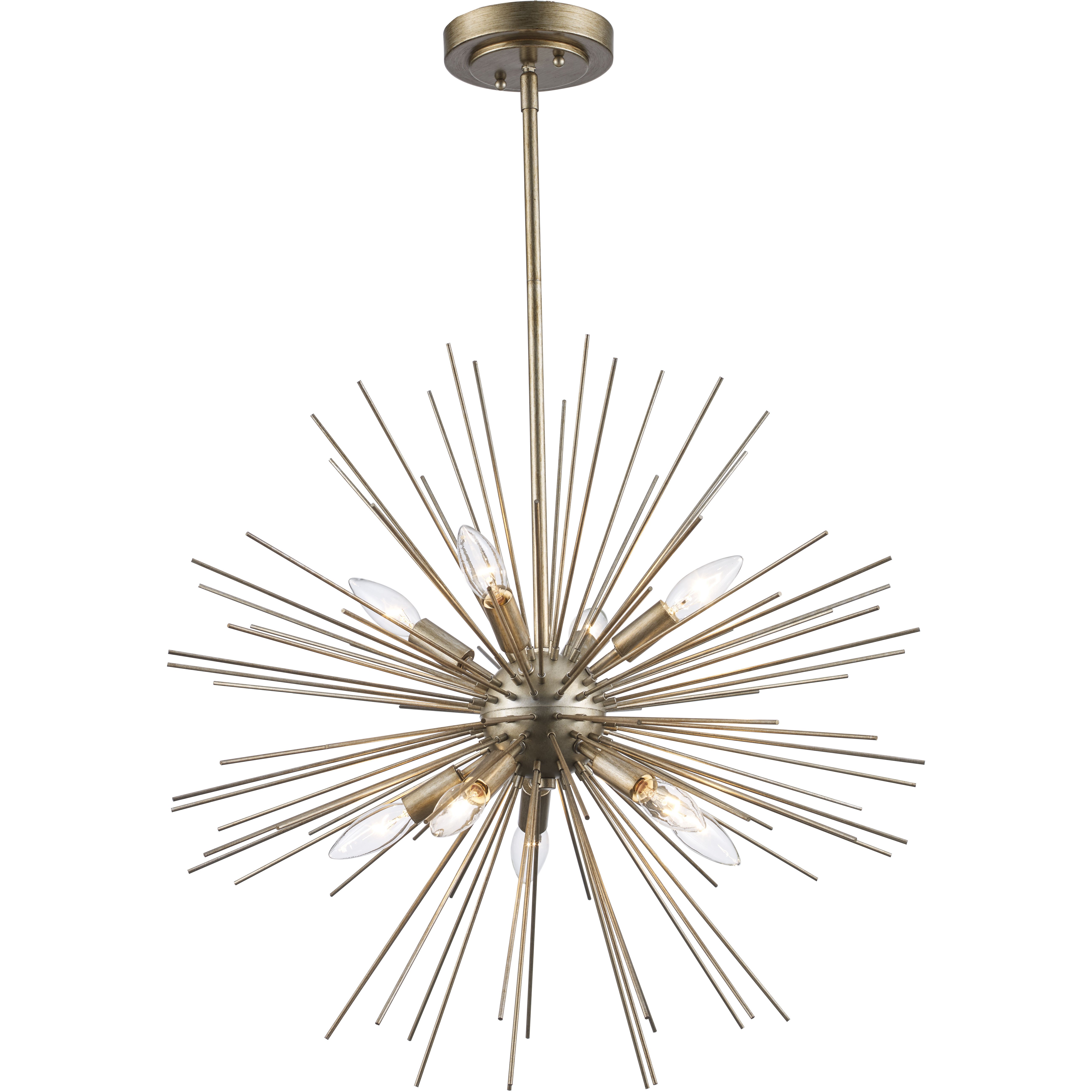 Collina 9 Light 24 inch Antique Silver Leaf Pendant Ceiling Light