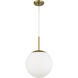 Gaze 1 Light 12 inch Satin Brass Pendant Ceiling Light
